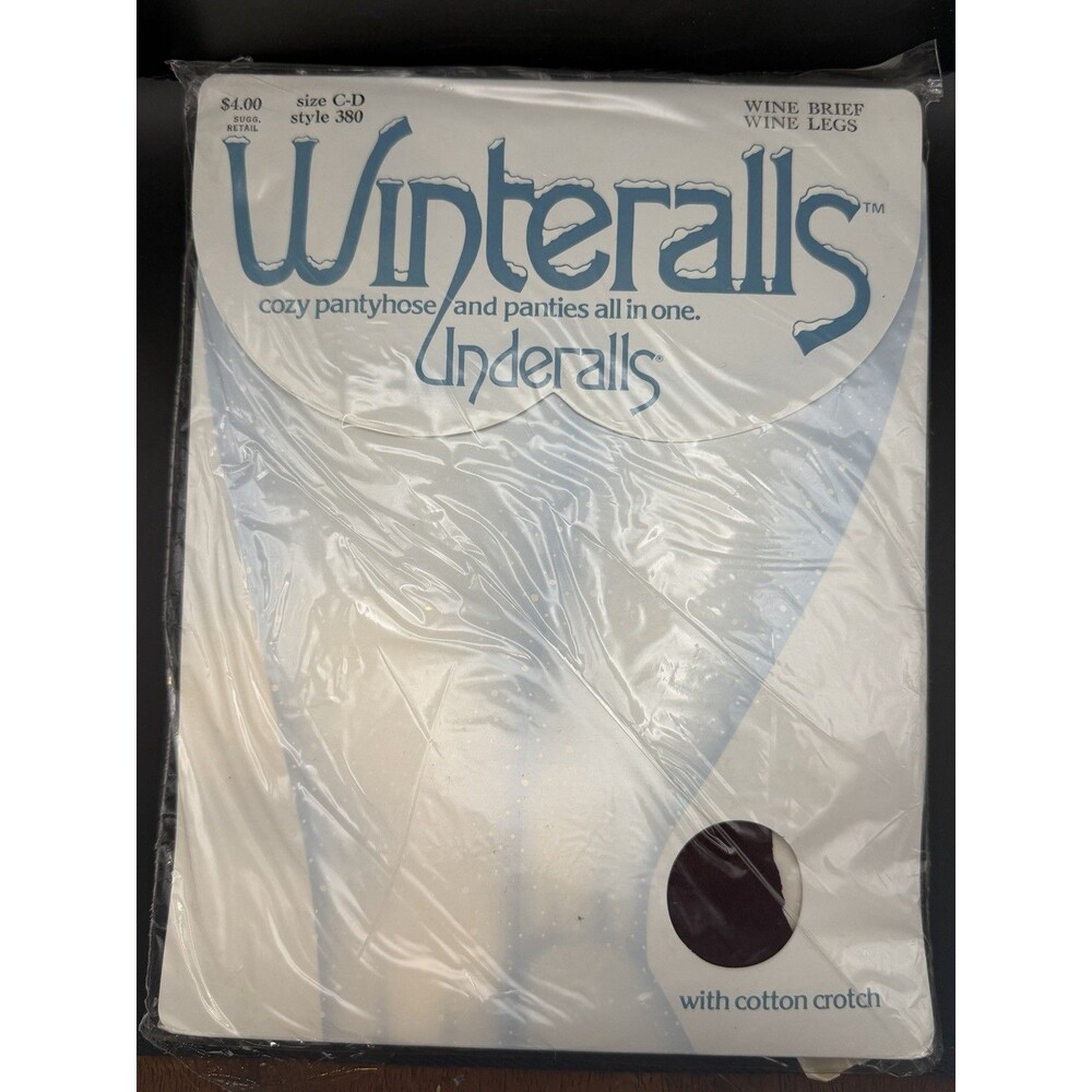 Vtg 1979 Underalls Winteralls Wine Brief Wine Leg Cozy Size C-D Cozy NIP